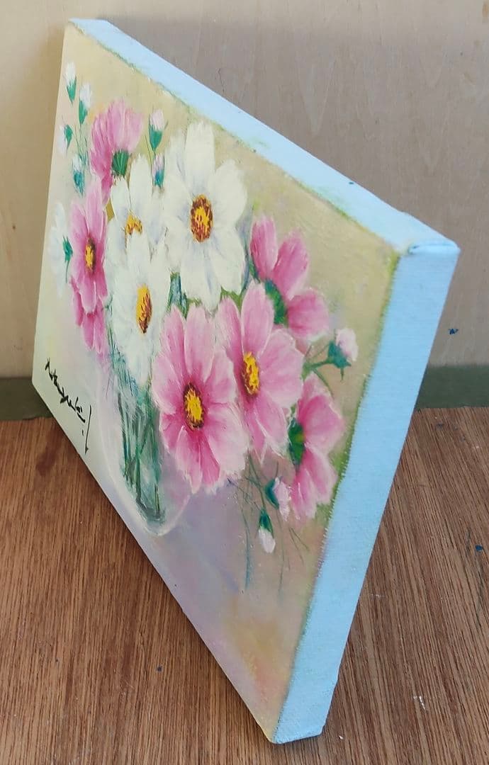 油彩 彩リ（コスモス)SM 洋画家 池畠 史幸 新作真筆画