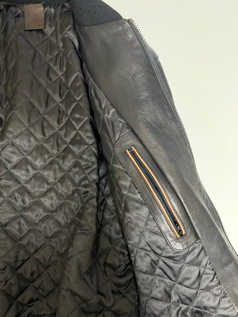 【RUFFO】MA-1タイプ レザーブルゾン　サイズ50