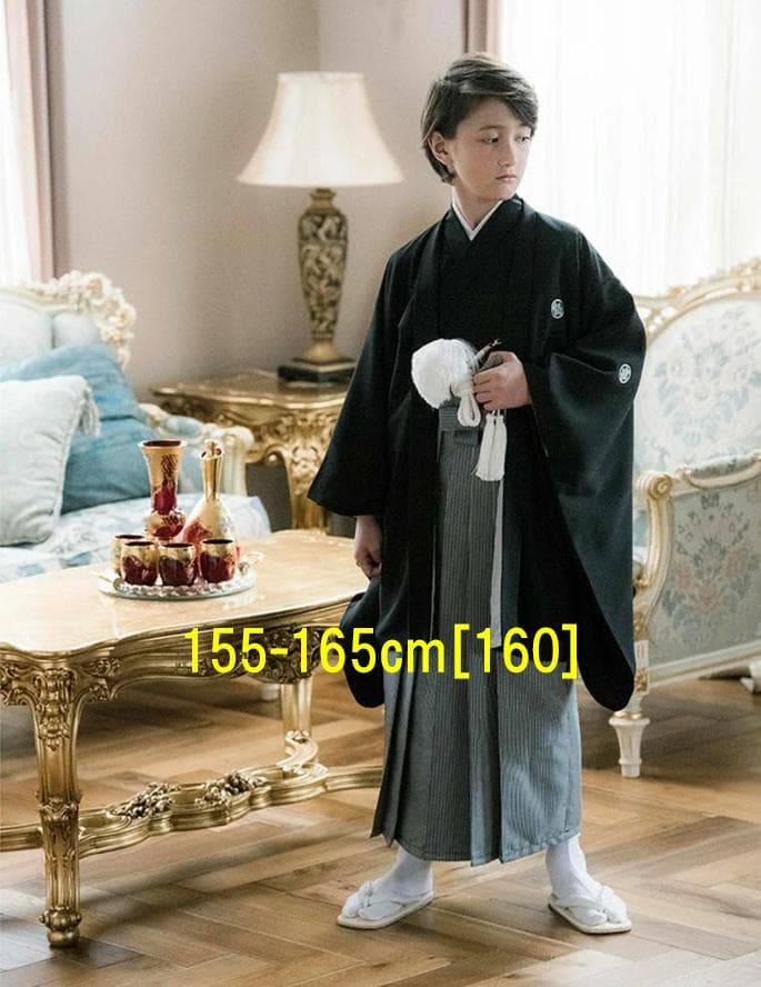 キャサリンコテージ　155-165cm[160]　羽織袴セット　黒　男子　卒業式