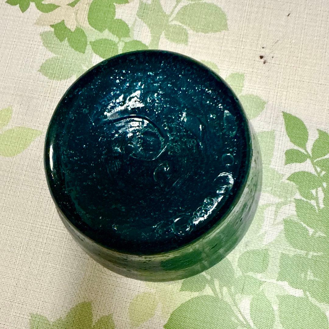 吹きガラス美しい鉢2個と一枚の皿