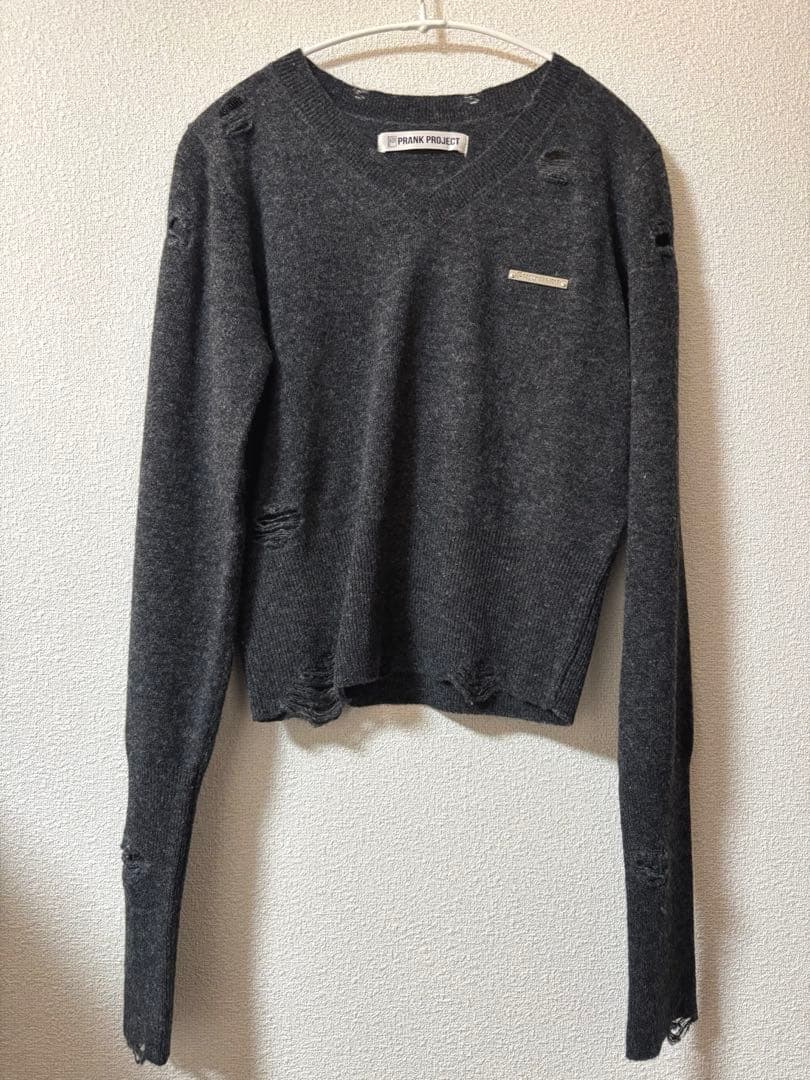 カシミアブレンドダメージニット