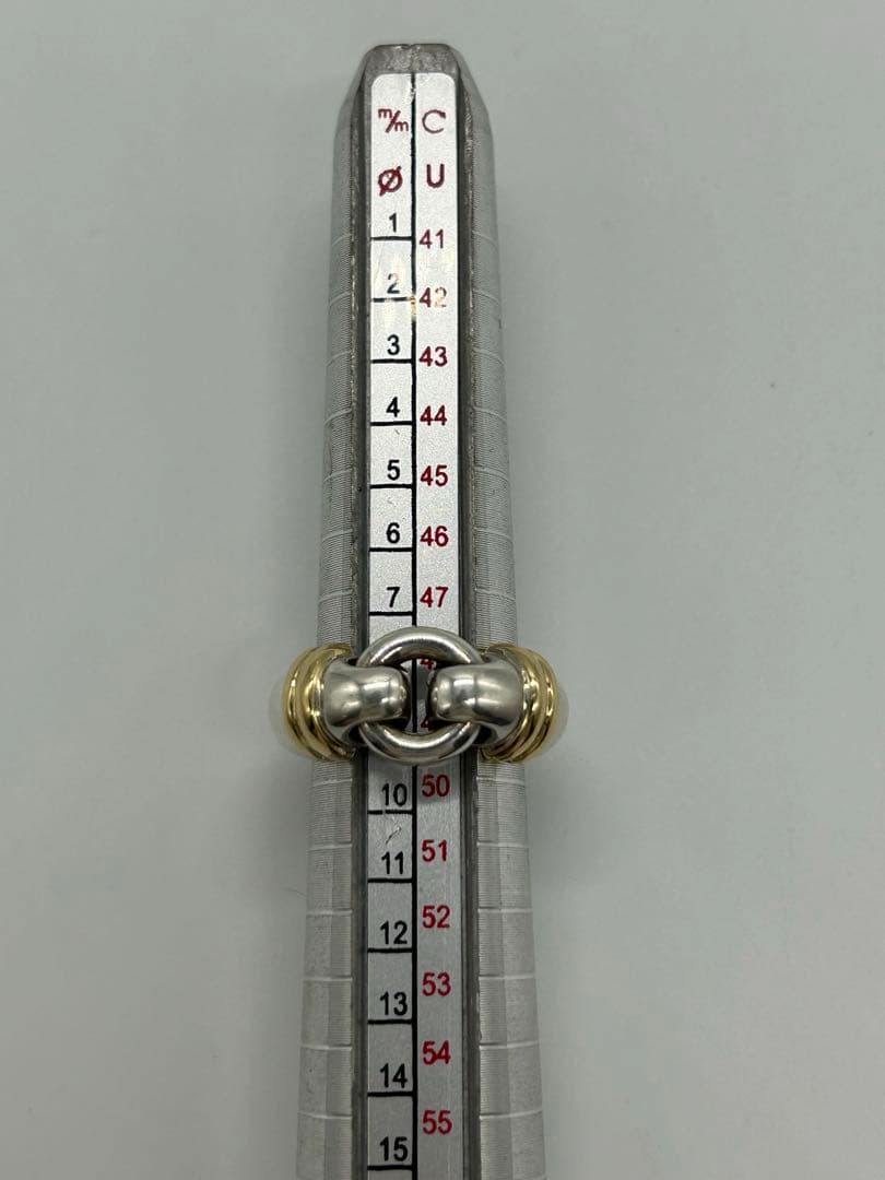 ティファニー TIFFANY サークルリング 9号 YG コンビヴィンテージ