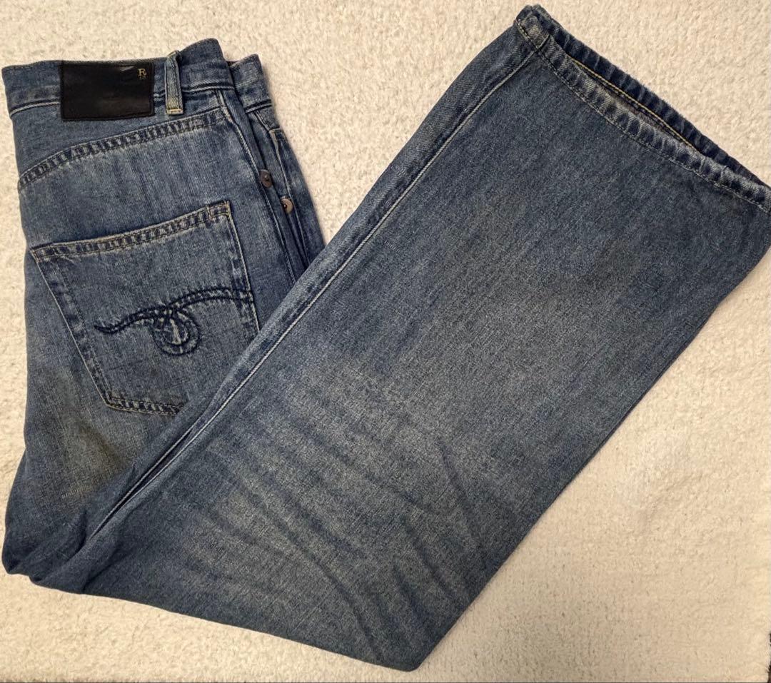 アパルトモン R13 DAMON PLEATED WIDE LEG DENIM