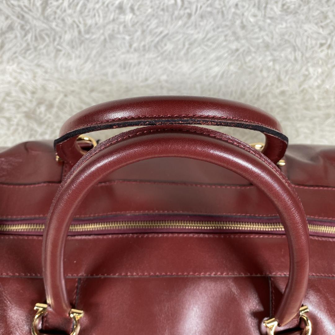 【美品】カルティエ マストライン レザー ボストンバッグ トラベルバッグ