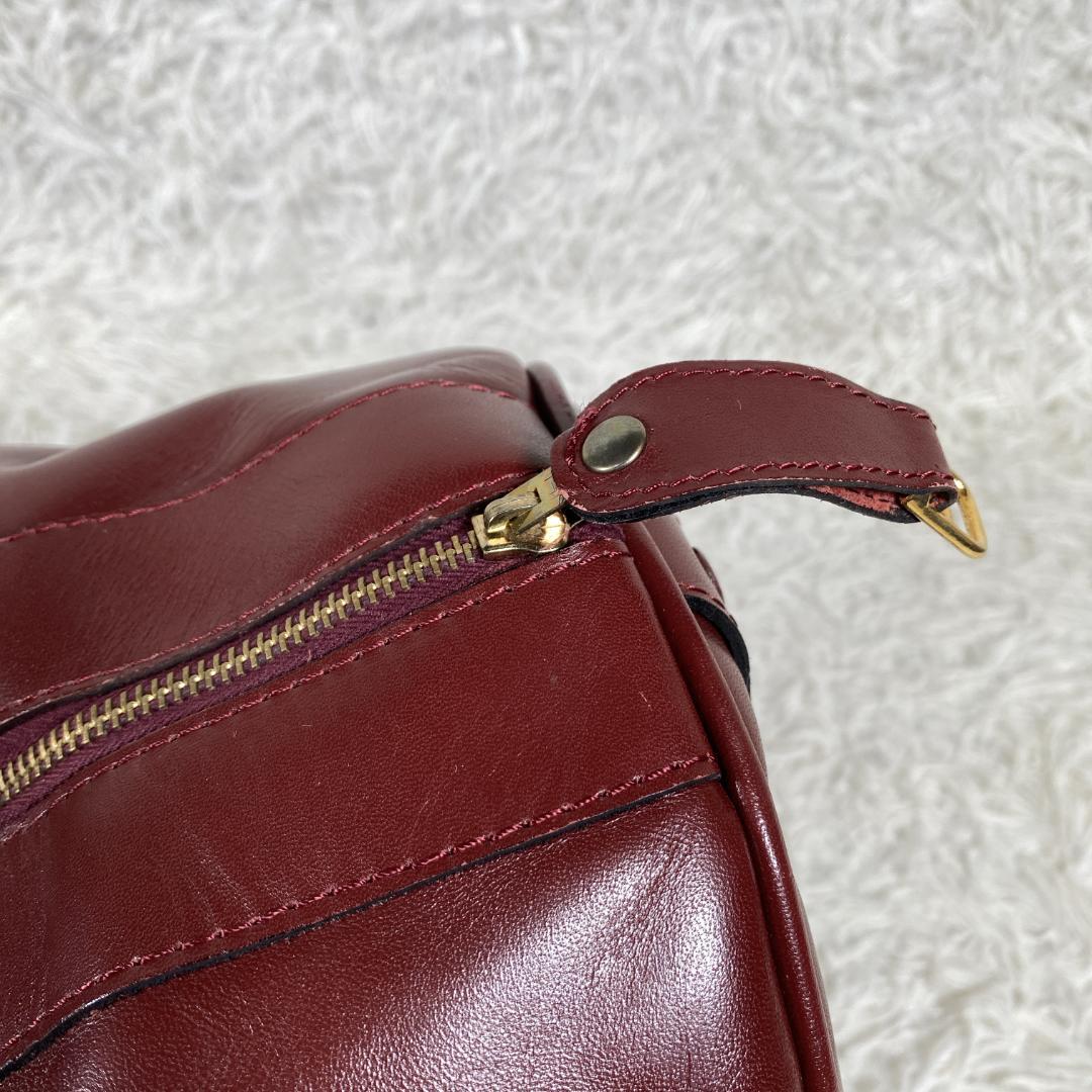 【美品】カルティエ マストライン レザー ボストンバッグ トラベルバッグ