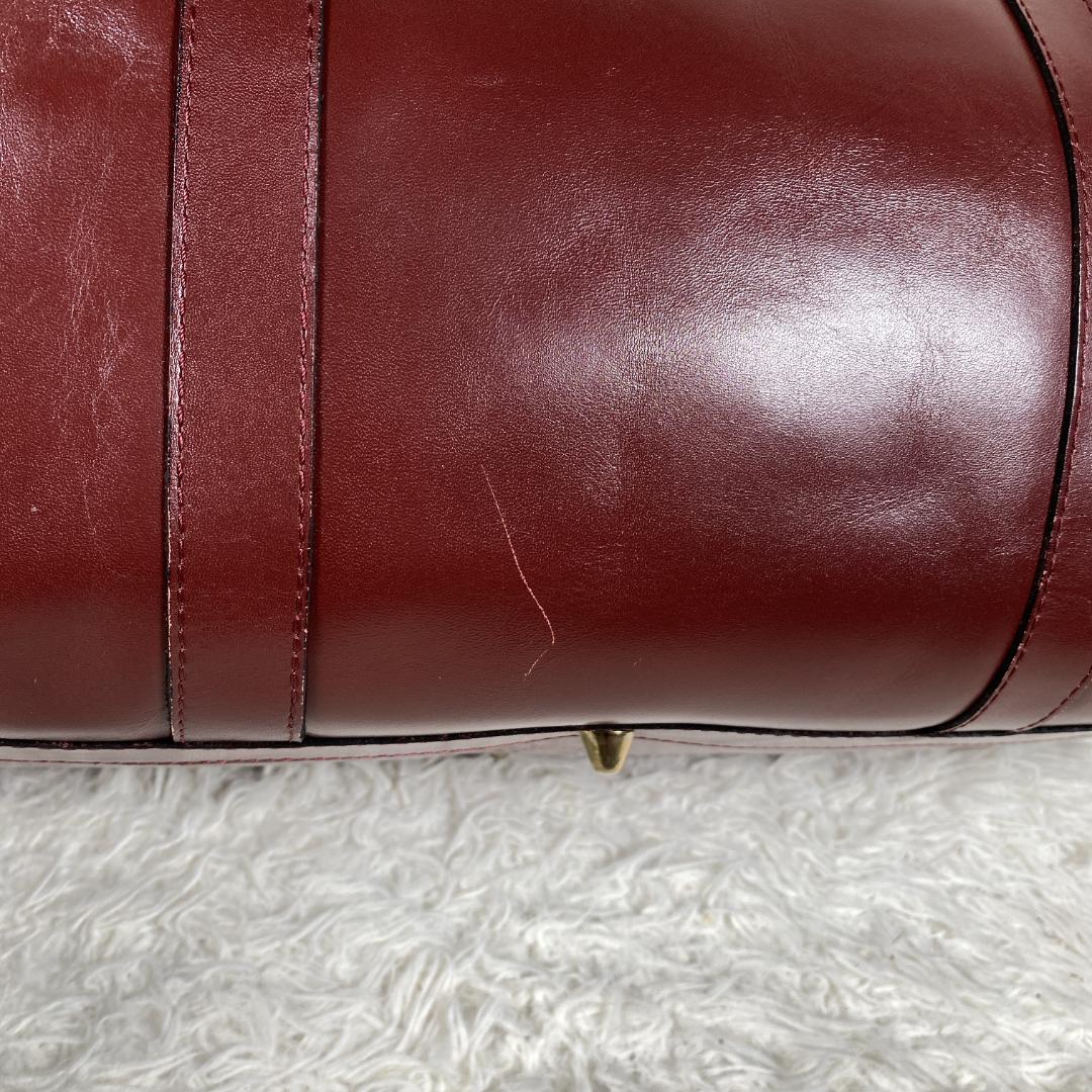 【美品】カルティエ マストライン レザー ボストンバッグ トラベルバッグ