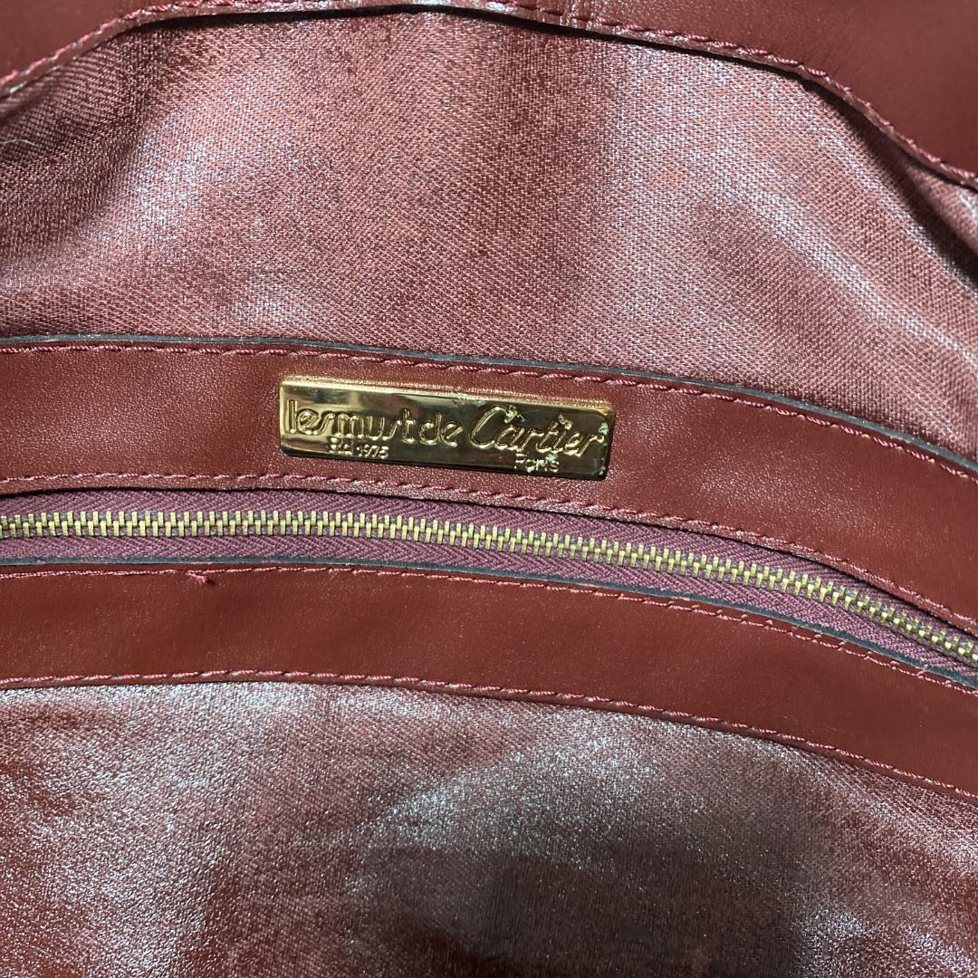 【美品】カルティエ マストライン レザー ボストンバッグ トラベルバッグ
