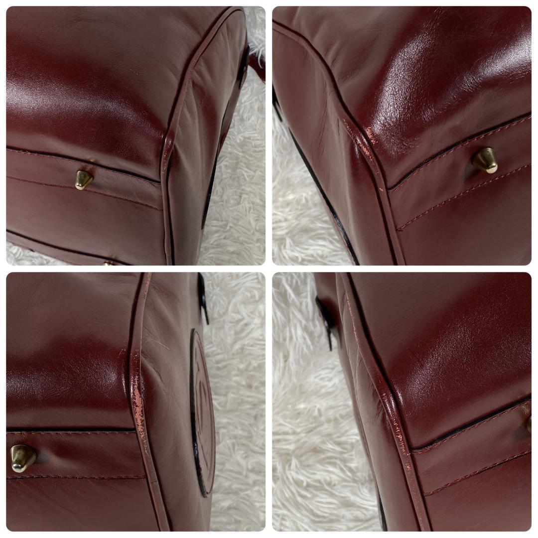 【美品】カルティエ マストライン レザー ボストンバッグ トラベルバッグ