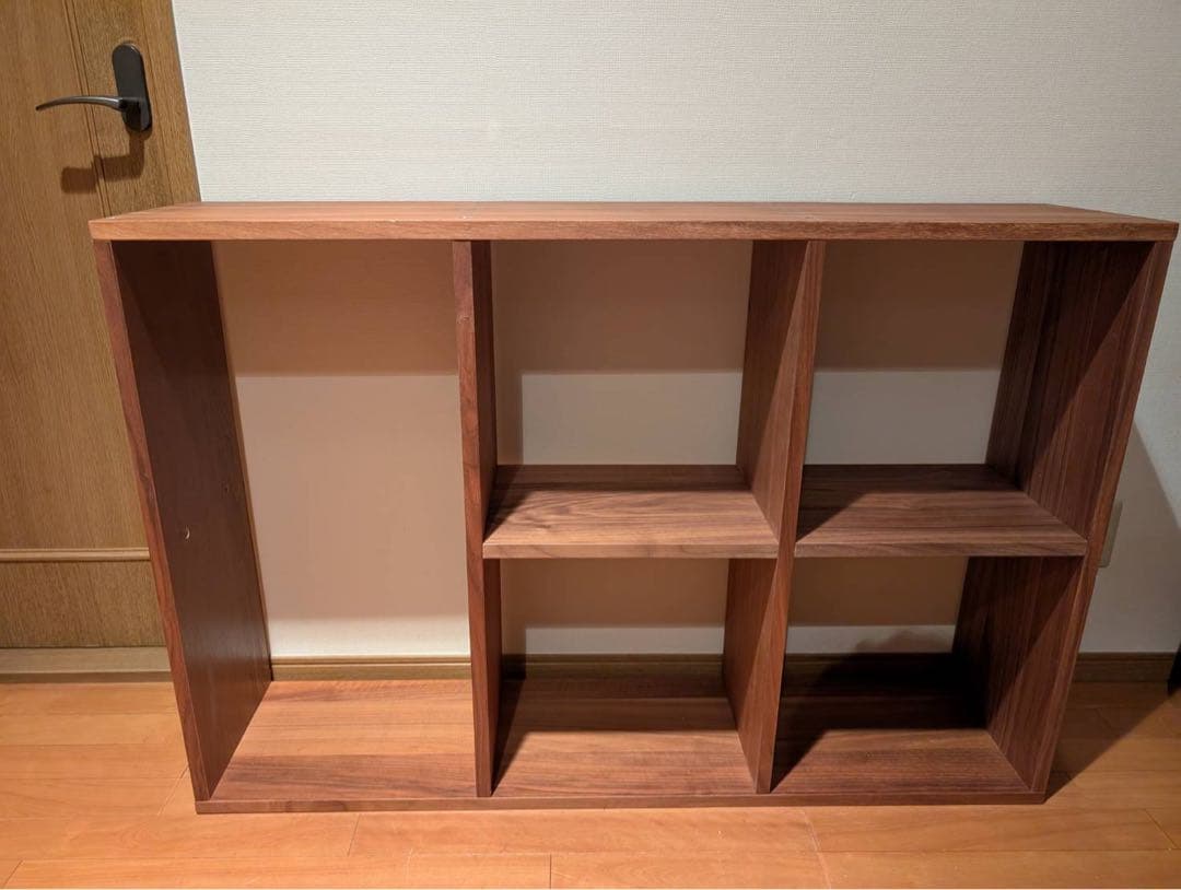 ■送料込■無印良品 スタッキングシェルフワイド ウォールナット 棚