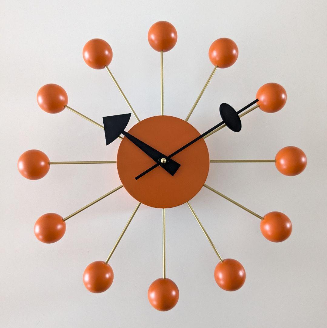 未使用品 vitra ヴィトラ ジョージ・ネルソン ボールクロック オレンジ