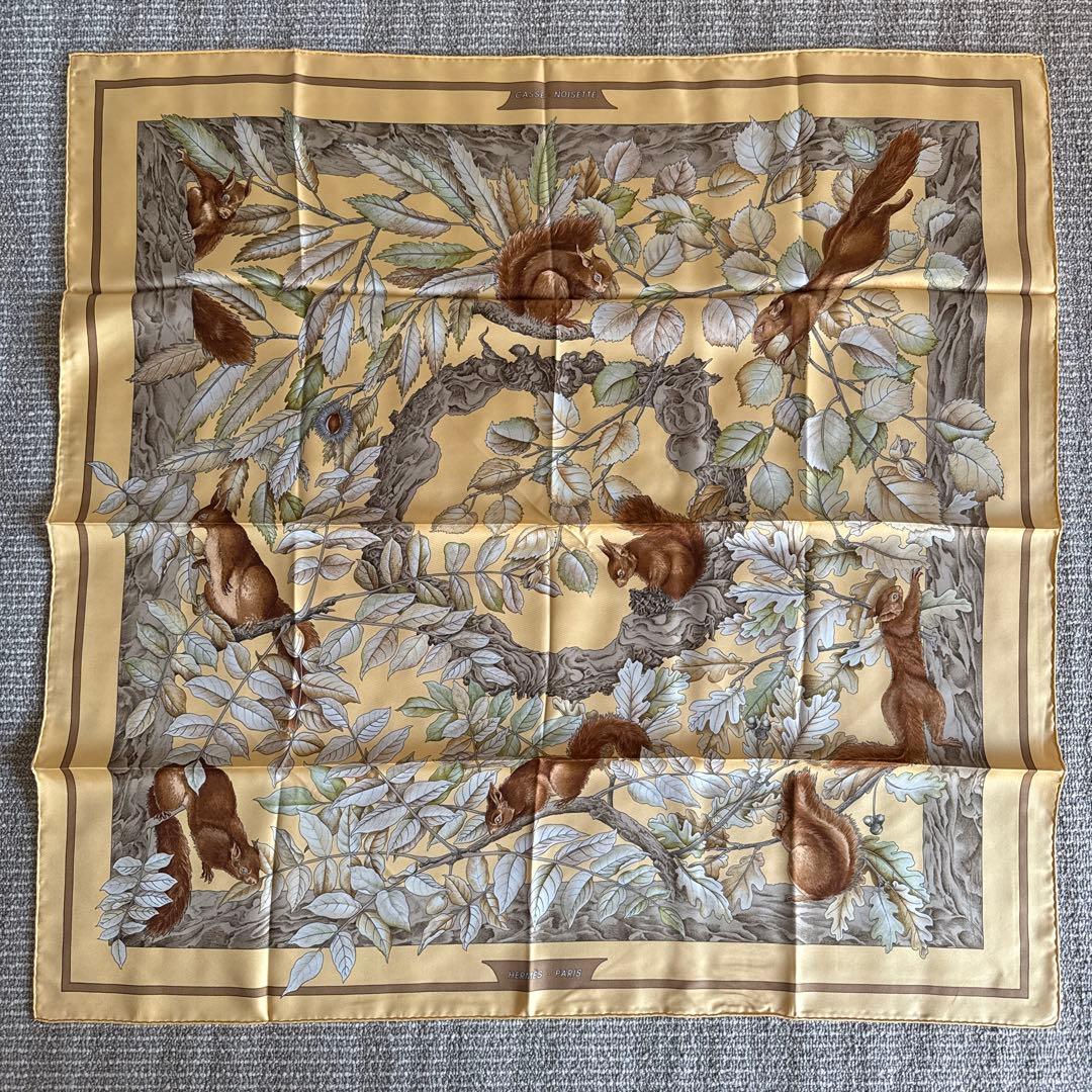 美品★HERMES/エルメス カレ90 くるみ割り スカーフ