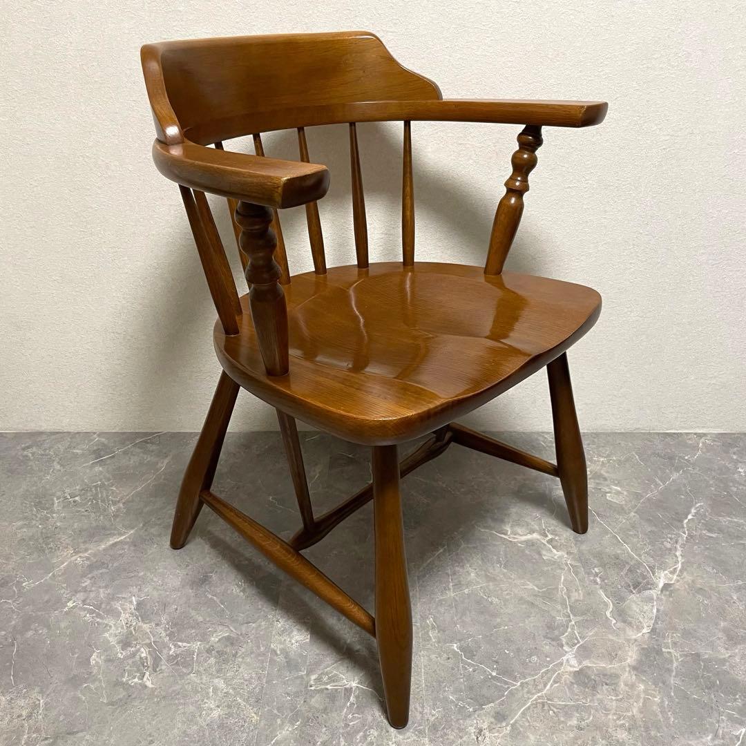 柏木工 ウィンザーアーム チェア ② ダイニングチェア　英国アンティークスタイル