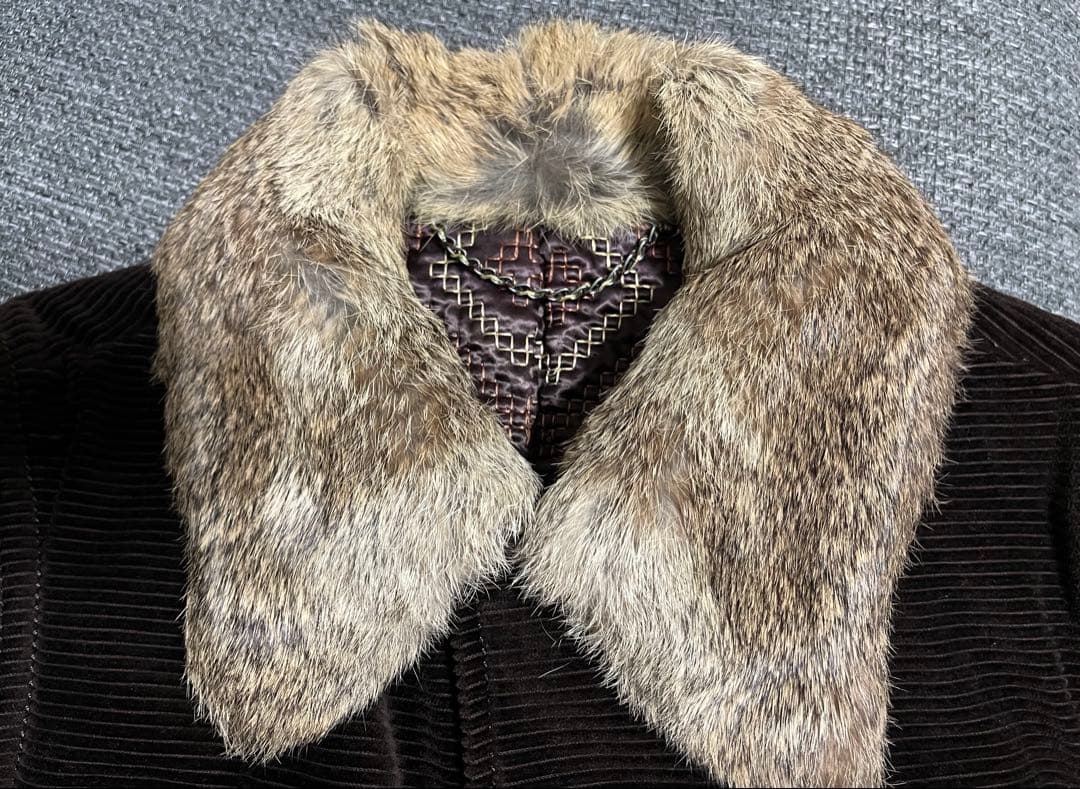 ナンバーナインジョージ期　ラビットファーコーデュロイジャケット　サイズ3