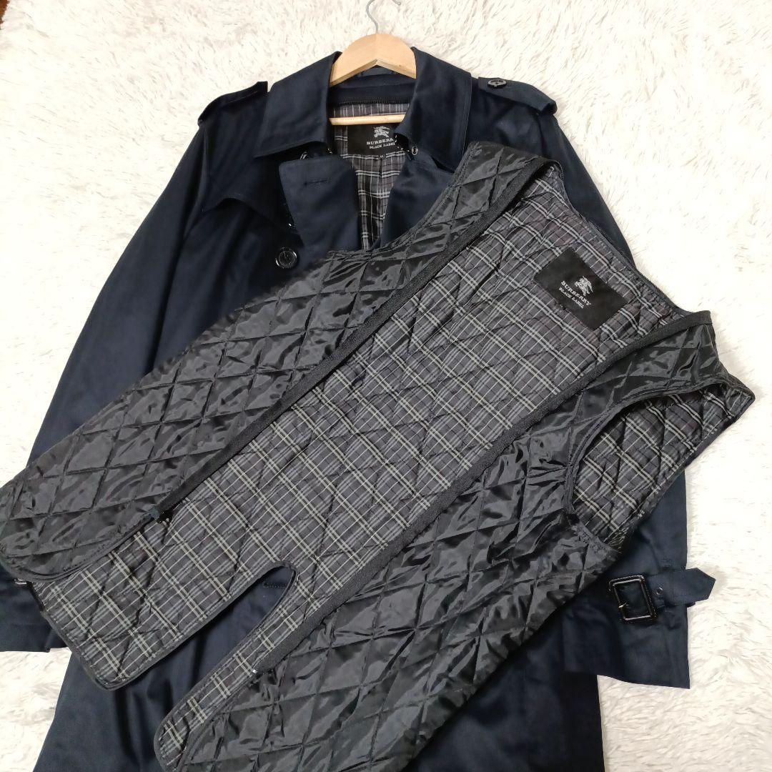 極美品■BURBERRY BLACK LABEL ライナー付 トレンチコート
