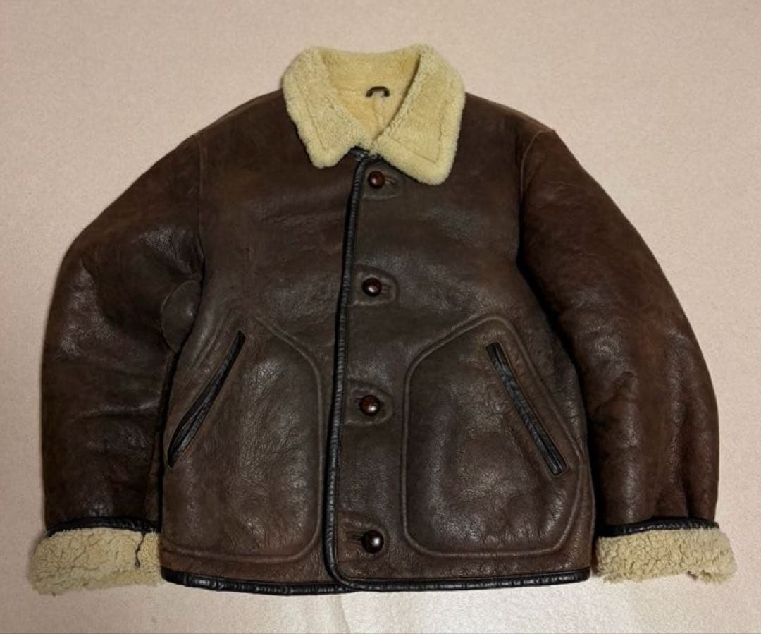OUR PRIDE シープスキン リアルムートン B-3 レザージャケット 短丈