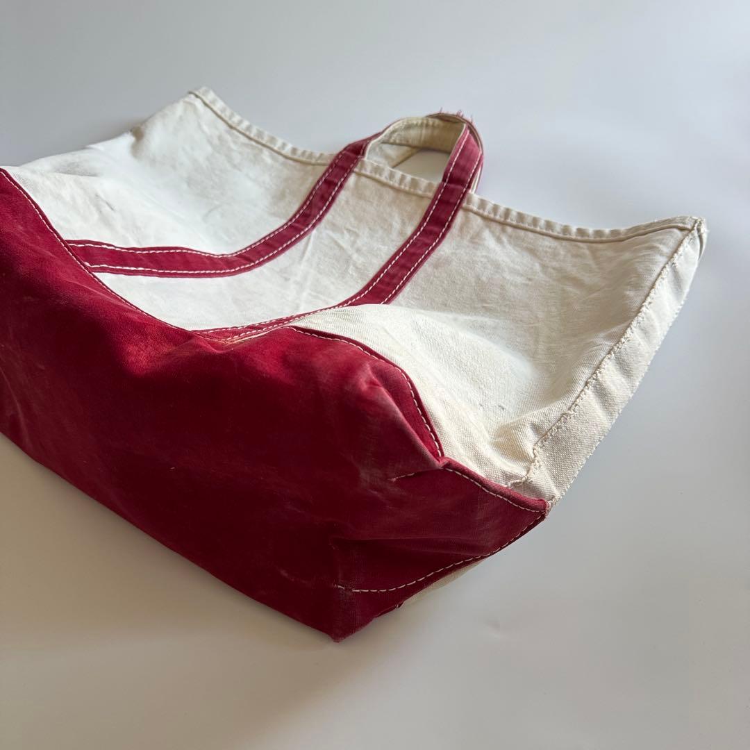70s 80s L.L.Bean トートバッグ レッド タグなし