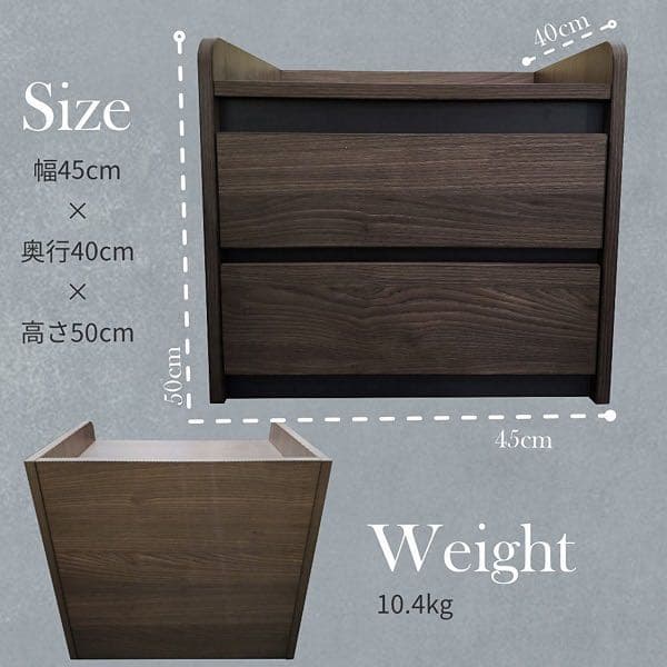 キャビネット収納 収納キャビネット 幅45cm 2段 2段キャビネット