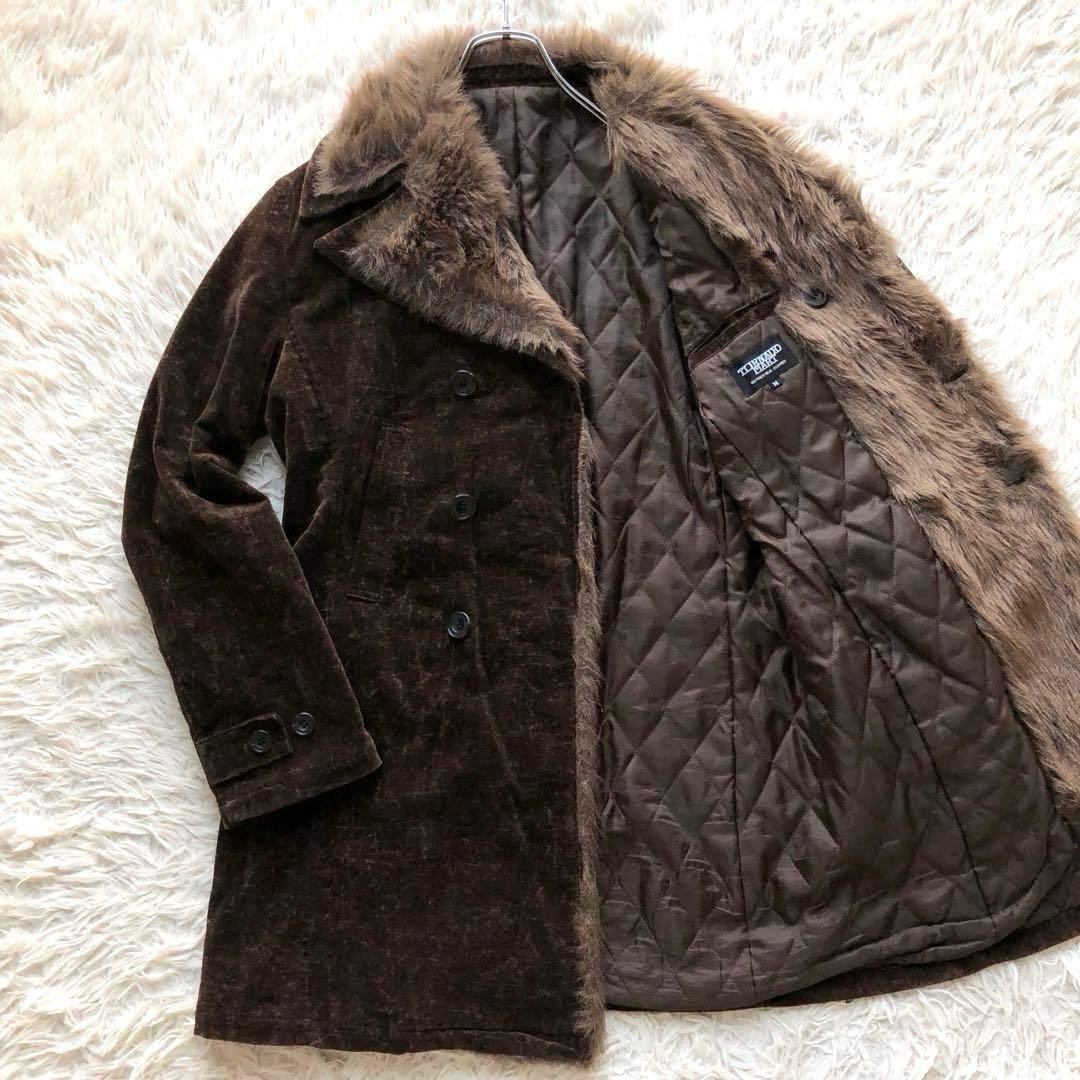 【美品】トルネードマート　ファーコート　茶　ベルベット　y2k キルティング