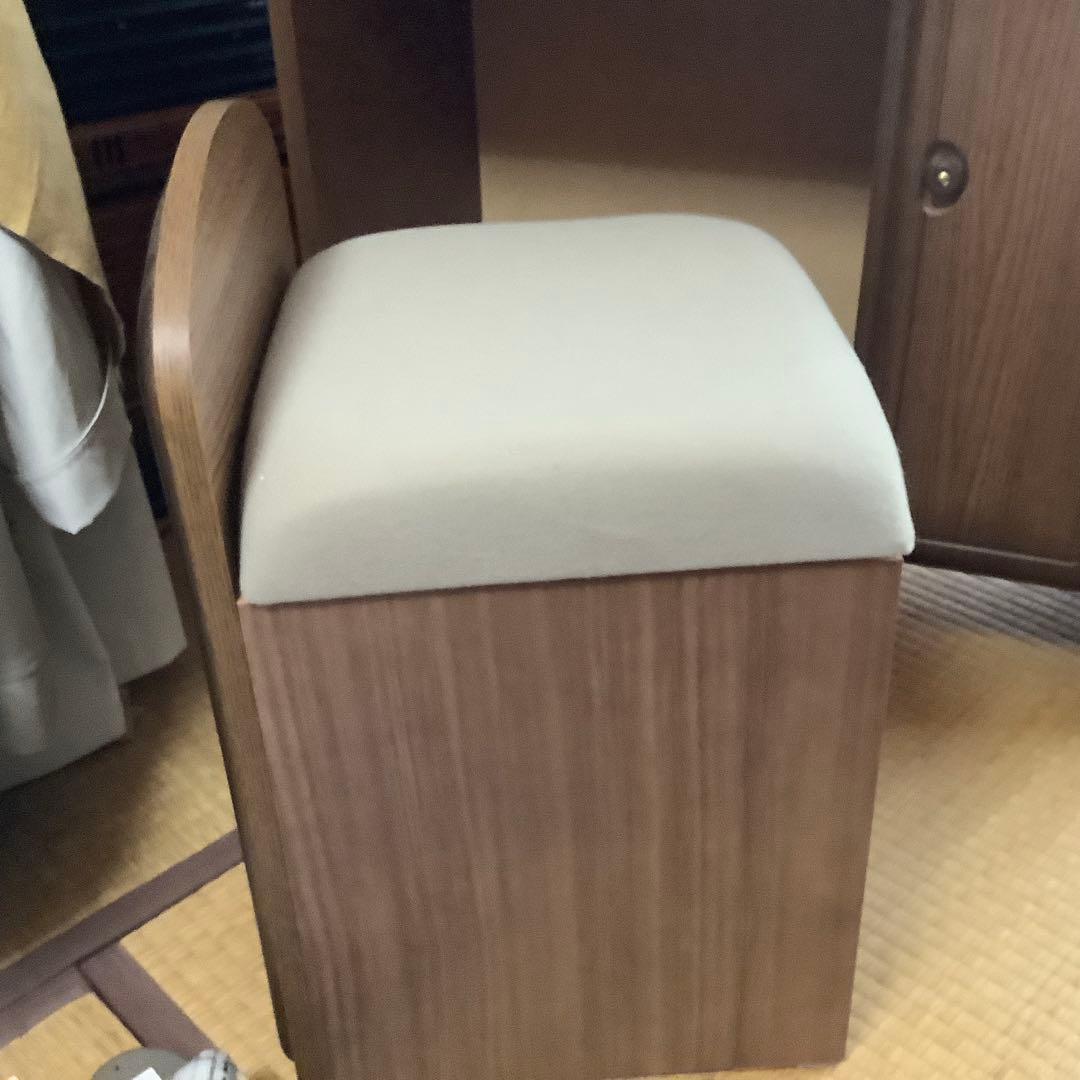 昭和レトロ　三面鏡　ドレッサー　フラワーランプ付き　椅子別売り　姿見　化粧台