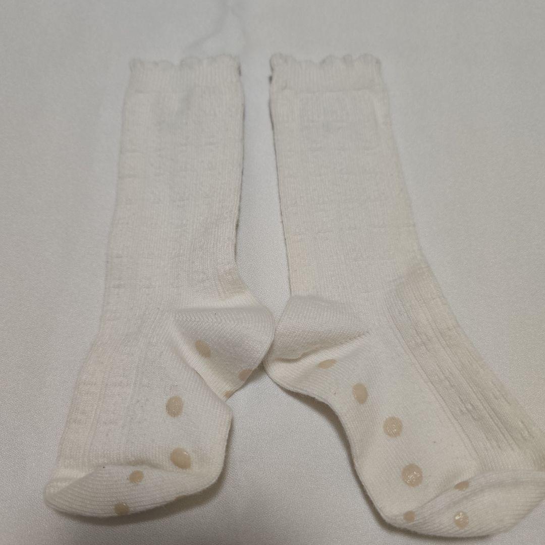 【美品】ファミリアのチェックワンピース・ブラウス・ソックス3点セット　90サイズ