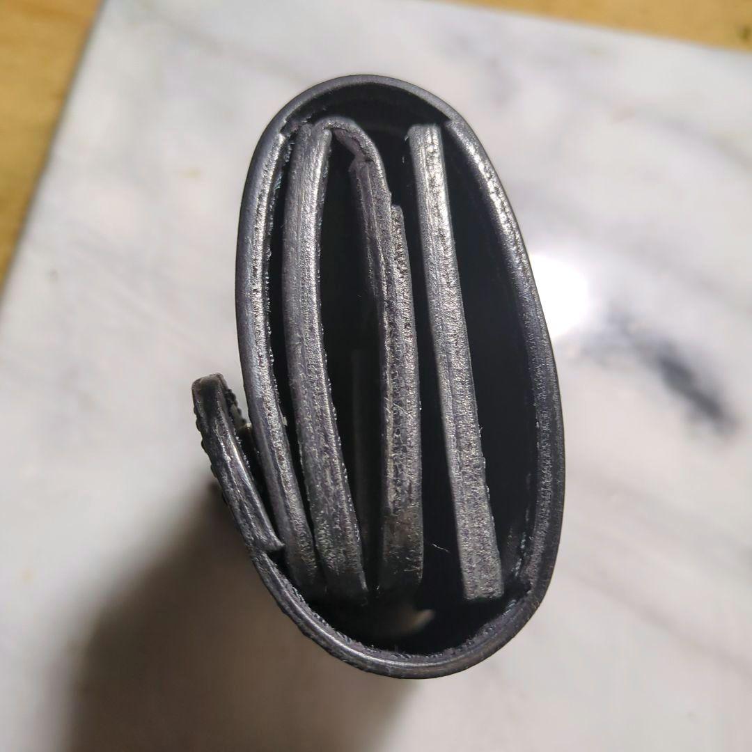 姫路ヌメ革 ハンドメイド 2つ折り財布 ブラック ショートウォレット 黒 新品