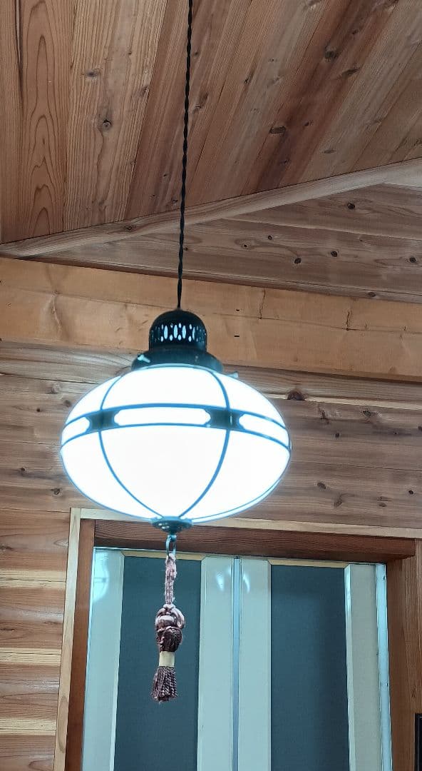 大正ロマン 真鍮ボンボリ型 電笠デッドストック