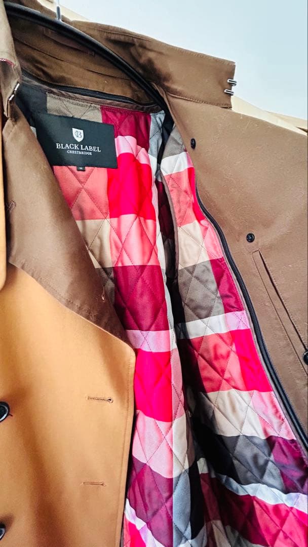 BLACK LABELクレストブリッジ　トレンチコート　ブラウン　美品