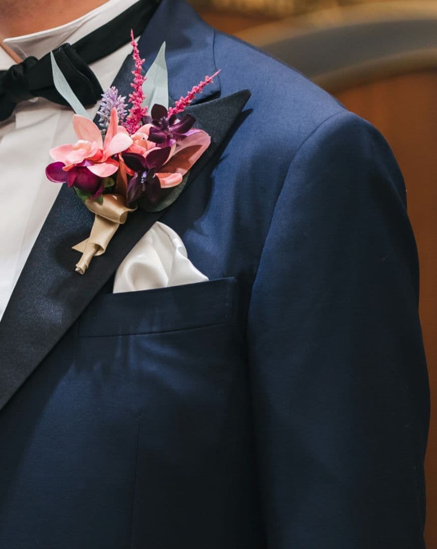 アーティフィシャルフラワー ブーケ ボルドー