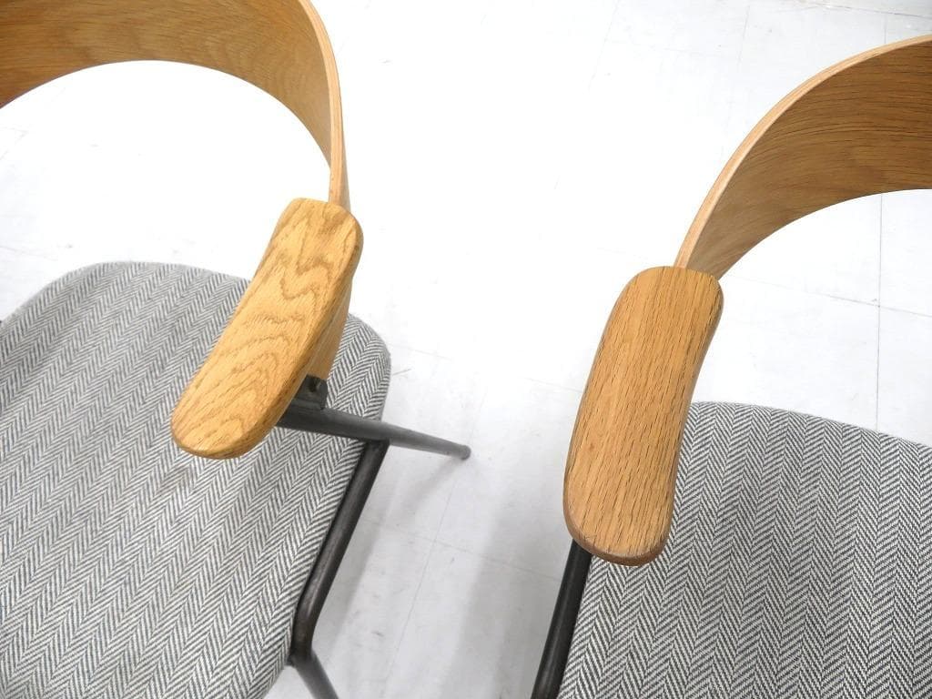 展示品　アデペシュ　ダニス　ショートアームチェア　ダイニングチェア　　4脚セット