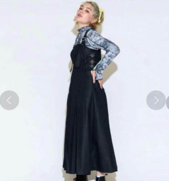 Candy Stripper ジャンパースカート　ブラックデニム　ロング【美品】