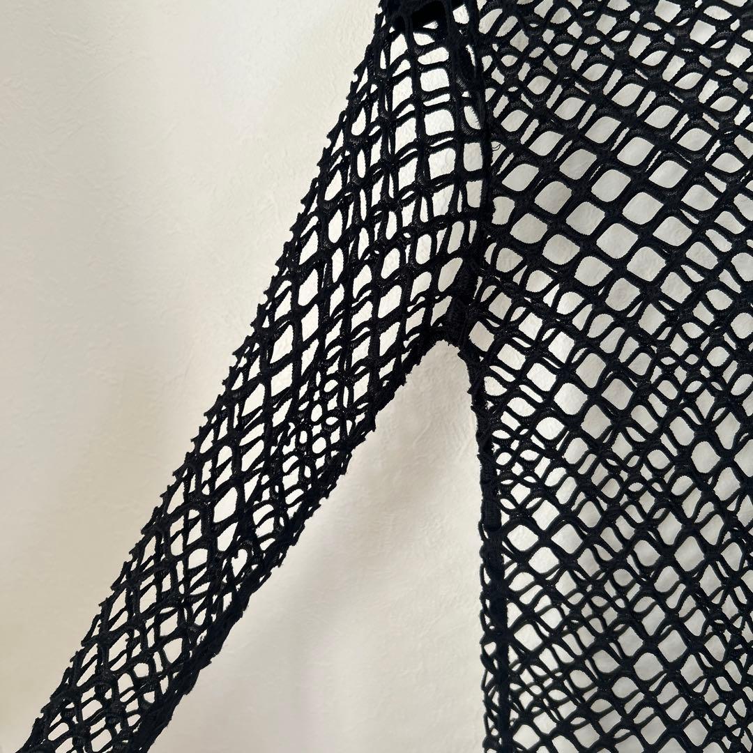 DRIES VAN NOTEN メッシュ ブラック トップス　重ね着