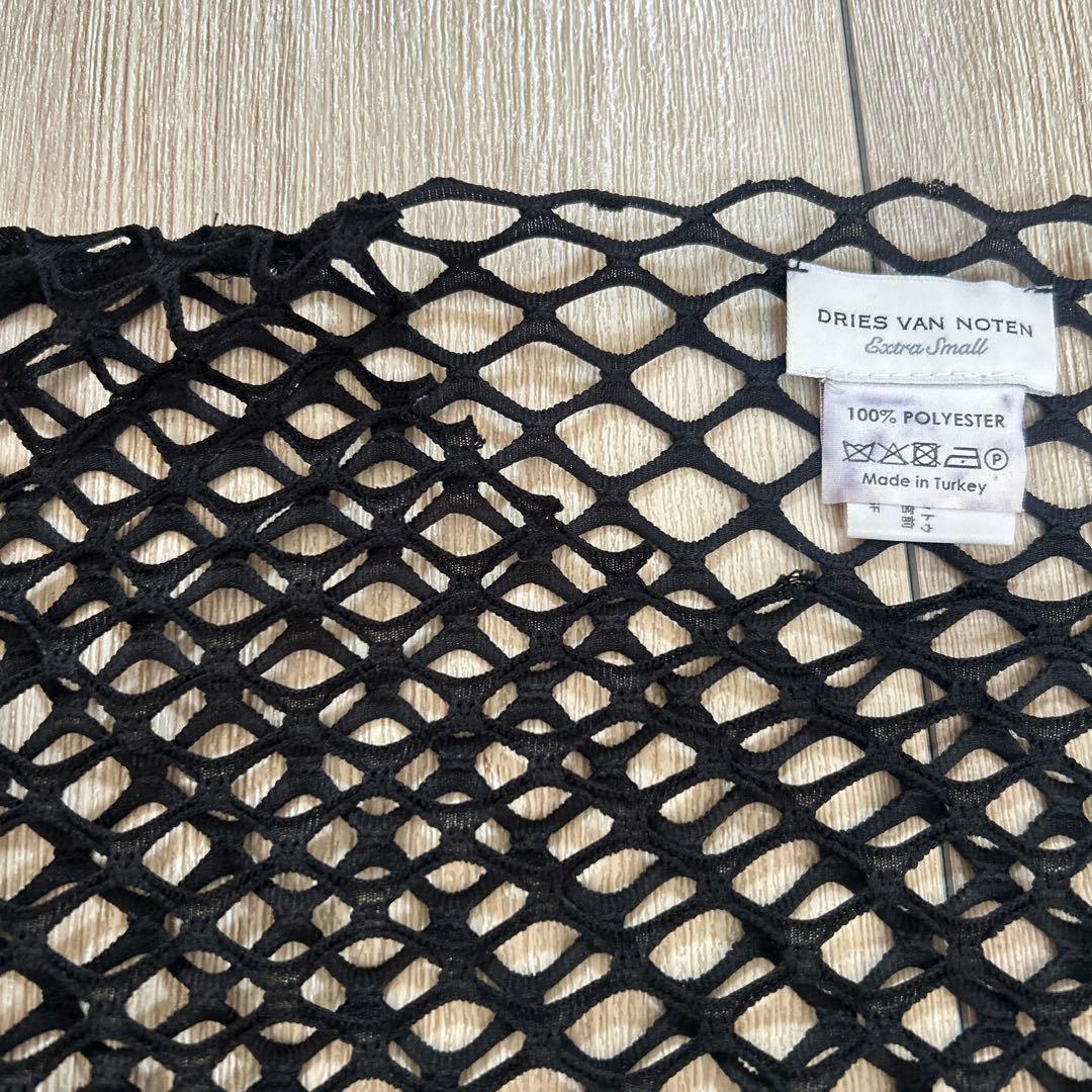 DRIES VAN NOTEN メッシュ ブラック トップス　重ね着