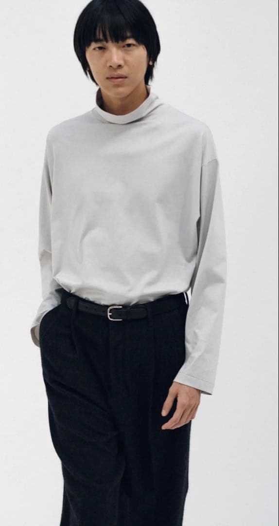 トップス Suvin Suede Tenjiku High Neck L/S Tee