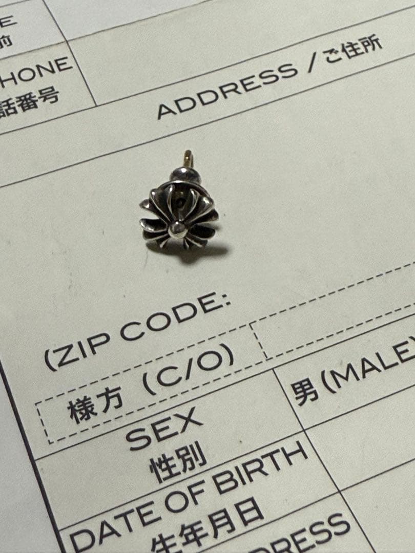 シルバー 花形 片耳用ピアス