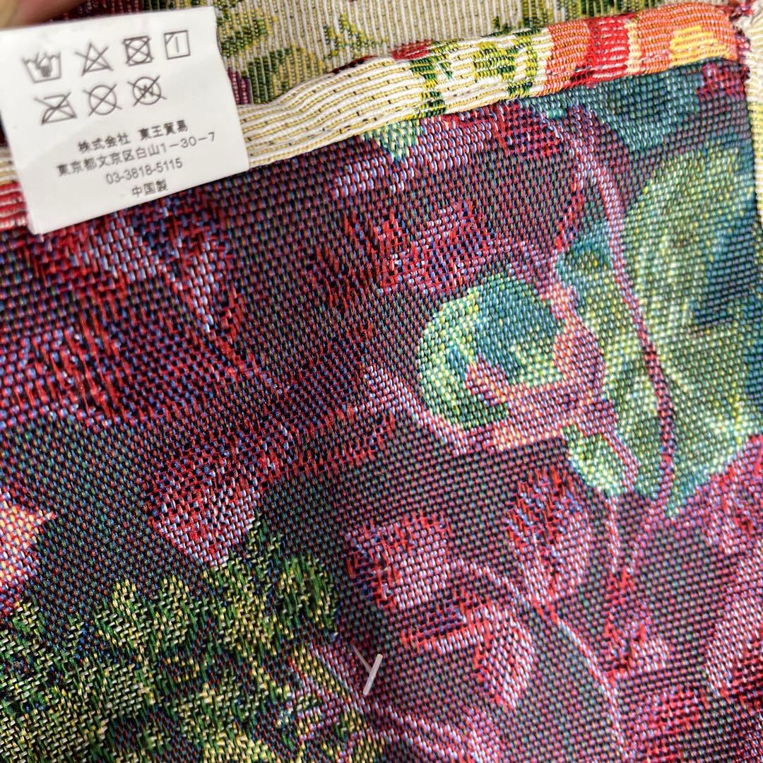 新品　ジャガード ローズ柄　花柄　ベッド　ソファ　こたつカバーなどマルチクロス