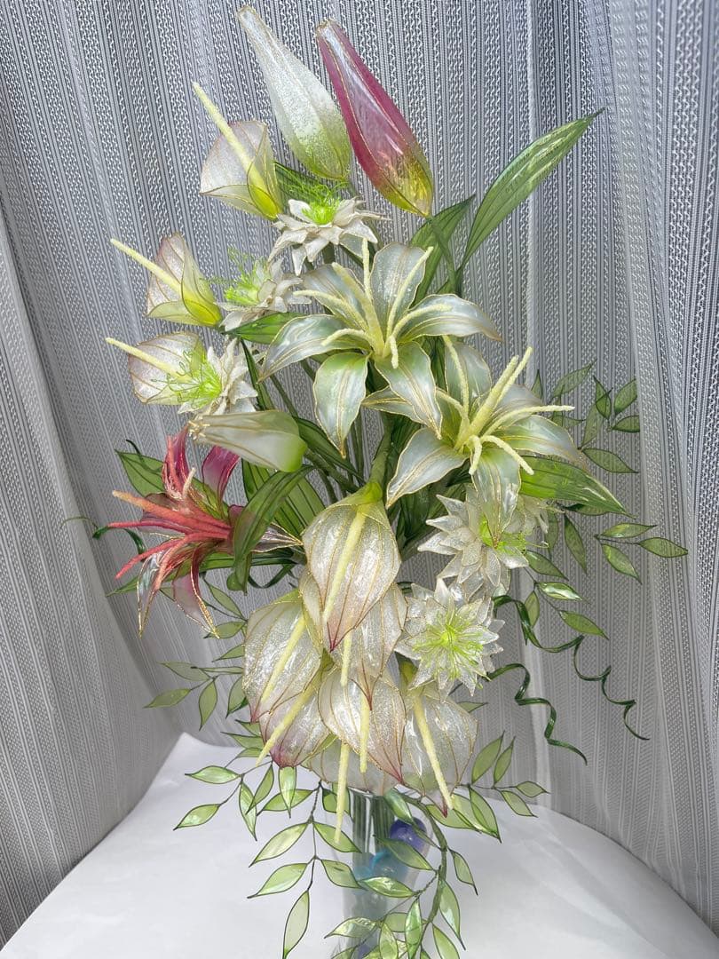 アメリカンフラワー　ディップフラワーNO.170（百合・カラー・ニゲラ）