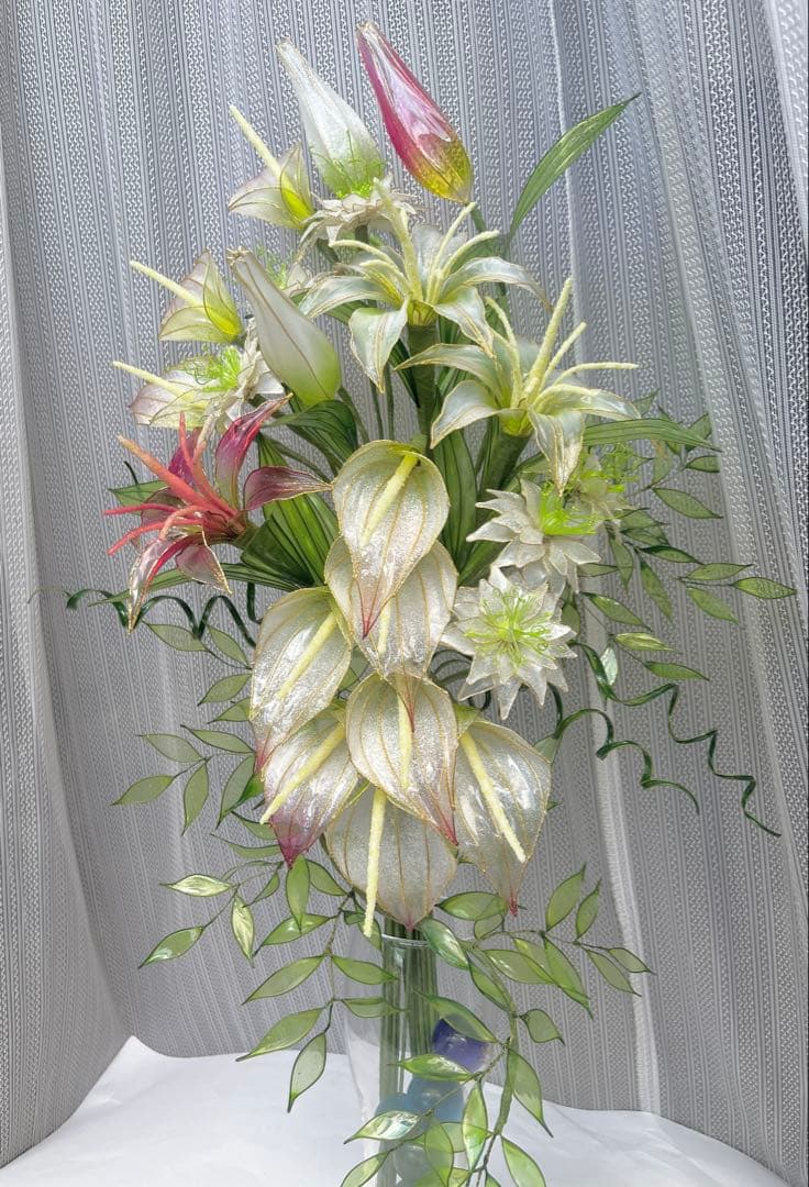 アメリカンフラワー　ディップフラワーNO.170（百合・カラー・ニゲラ）