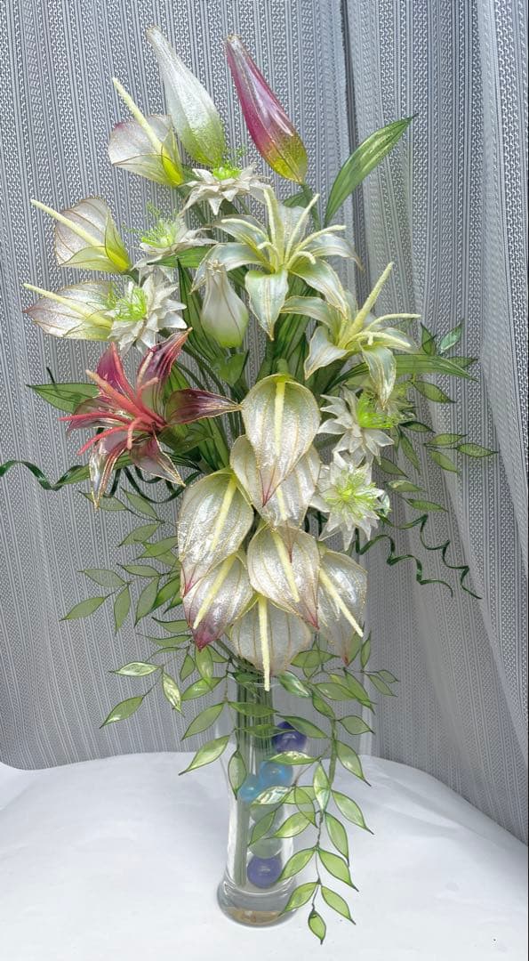 アメリカンフラワー　ディップフラワーNO.170（百合・カラー・ニゲラ）