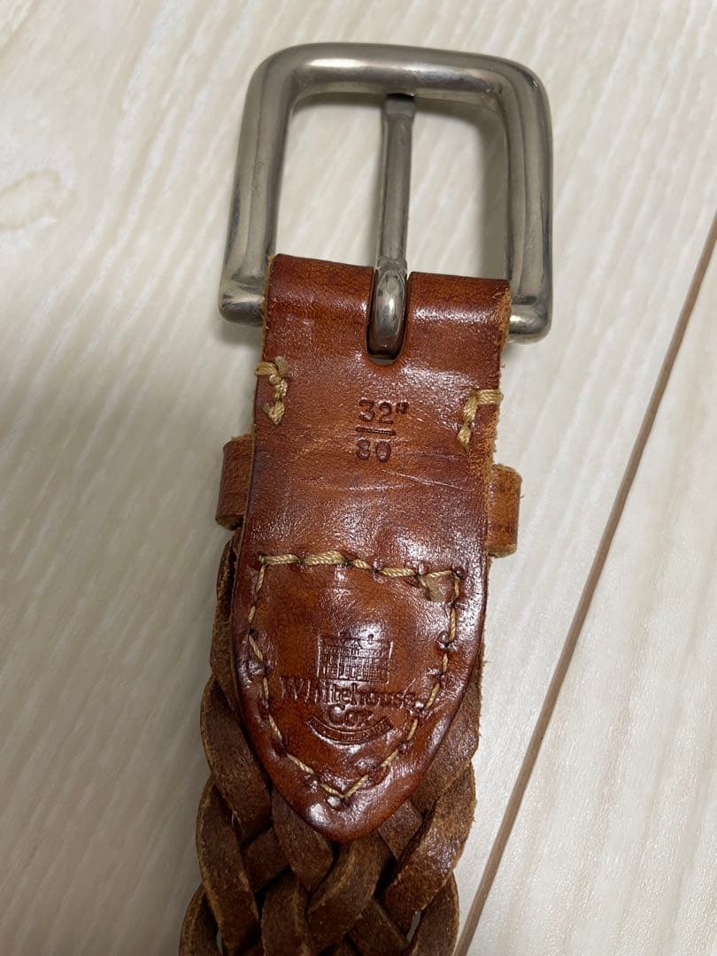 美品　ホワイトハウスコックス　メッシュベルト　WHC 28㎜