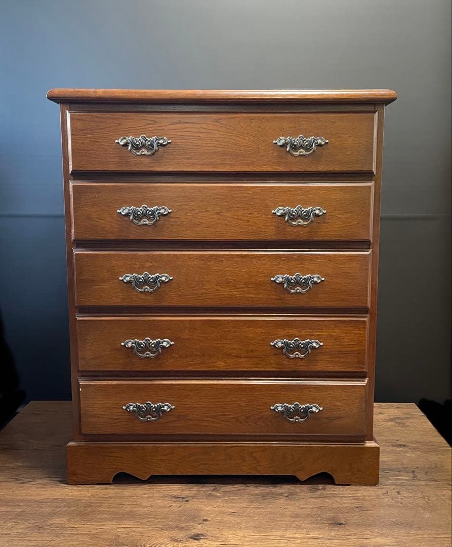 越後民芸　５段 民芸箪笥　整理箪笥　タンス　箪笥　たんす　チェスト　引出し