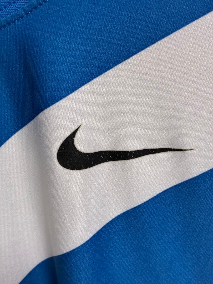 NIKE テニス メンズ タンクトップ L Dri-FIT ライトブルーx白