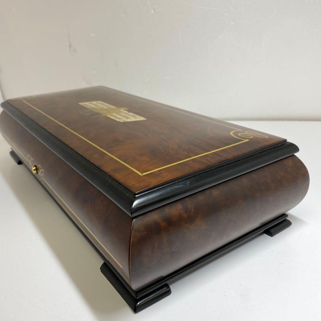 リュージュ50弁5曲　シリンダー式メカニカルオルゴール共箱東さ7-0219☆1F