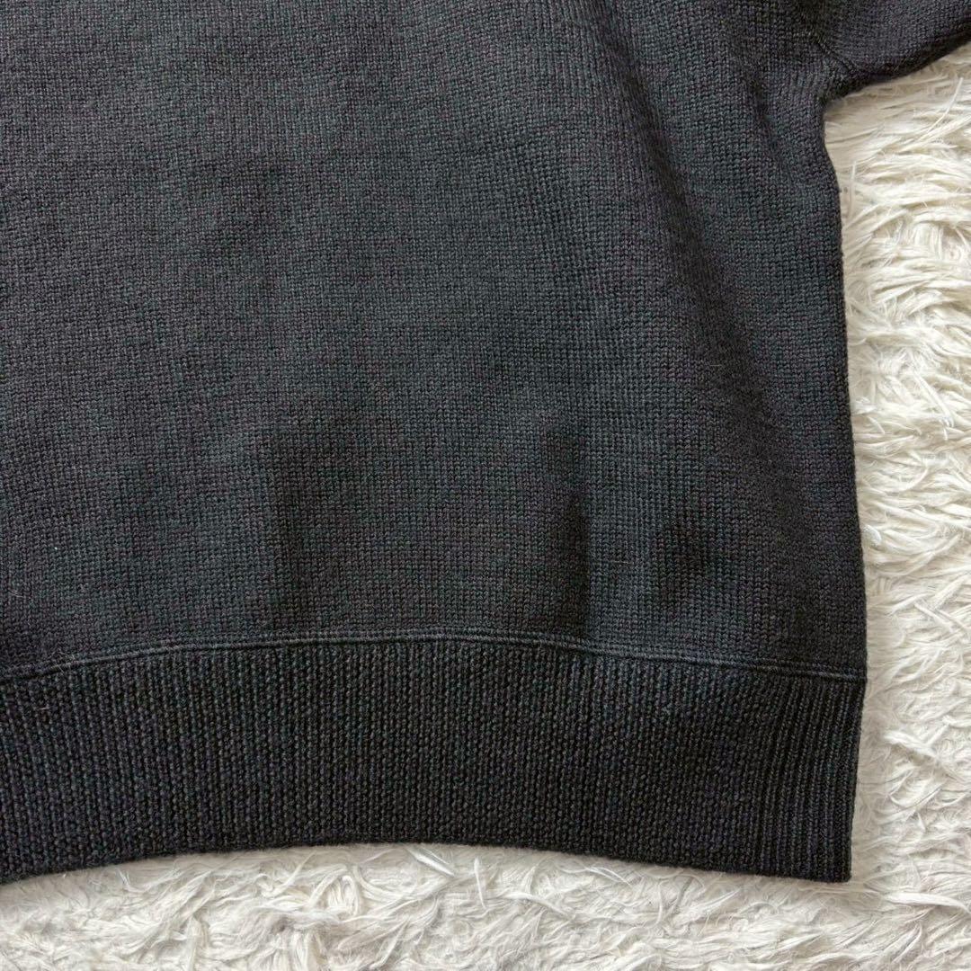 【美品】23AW PURE WOOL ニットプルオーバー 黒