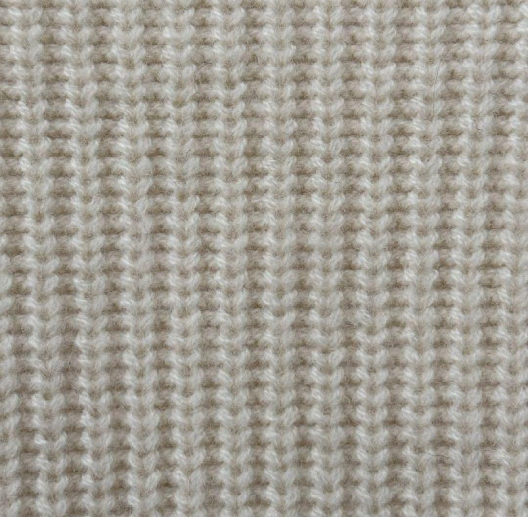 2022AW エンフォルド　ニット　バルーンスリーブ　リブ　変形　白　M