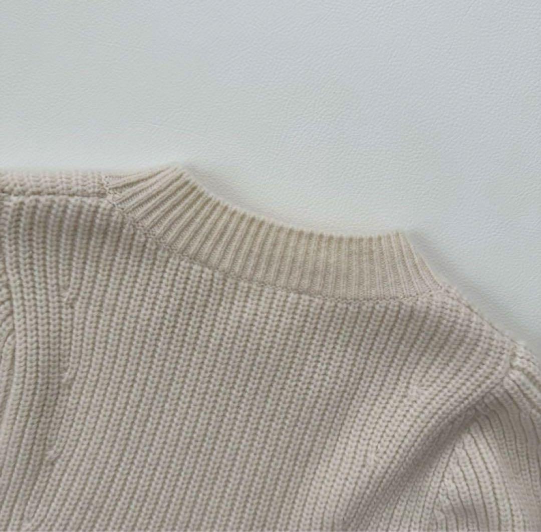 2022AW エンフォルド　ニット　バルーンスリーブ　リブ　変形　白　M