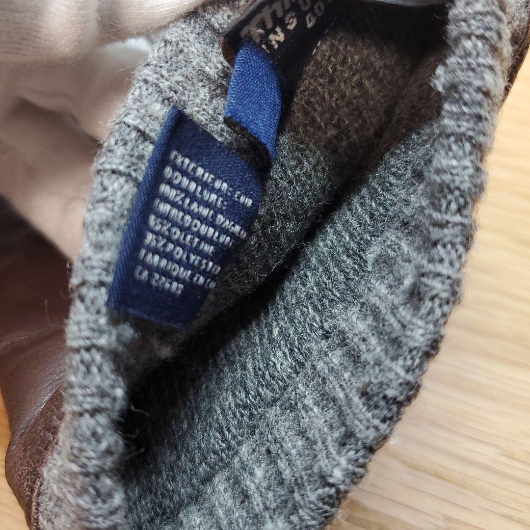 希少 ラルフローレン 手袋 レザー 本革 キルティング レーシング グローブ