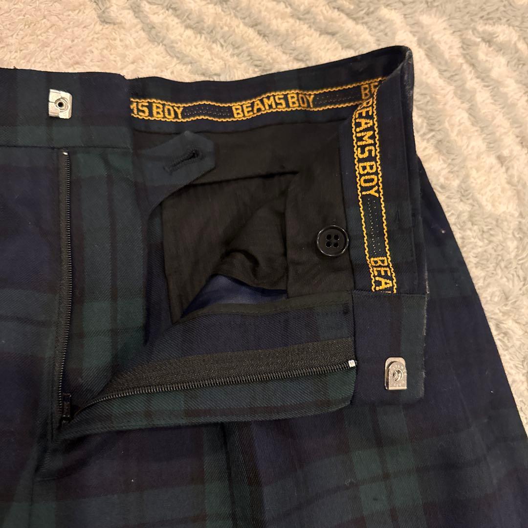 BEAMS BOY チェック柄ビジネススーツ