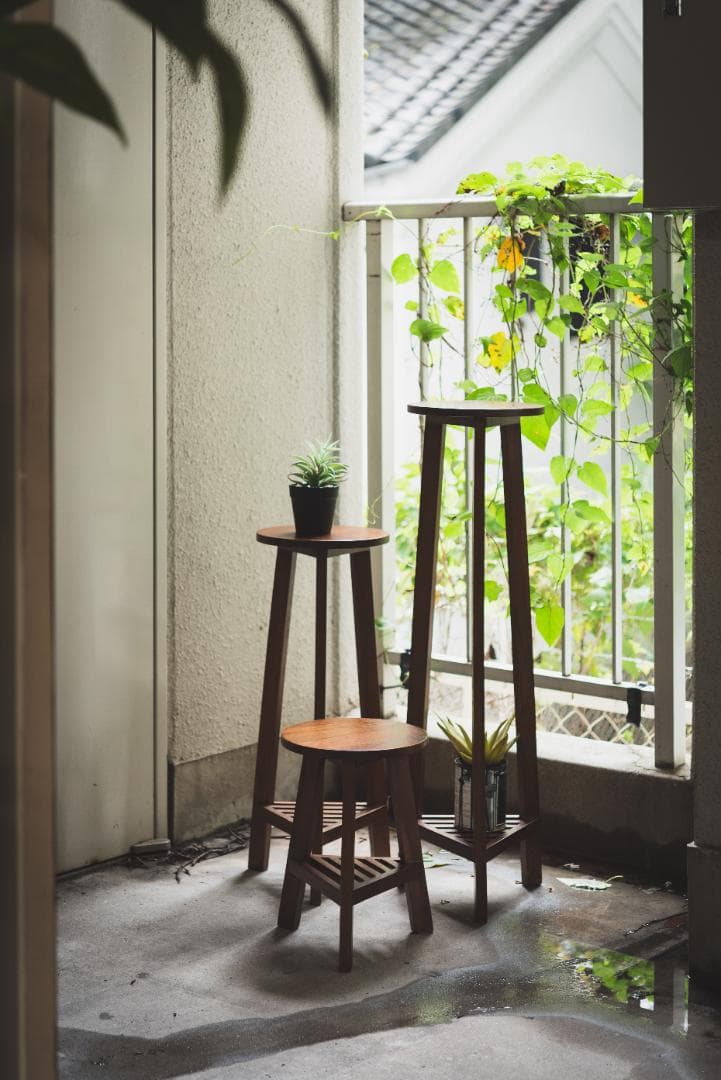 Lサイズ フラワースタンド 室内 木製 観葉植物 GUY-924 N01