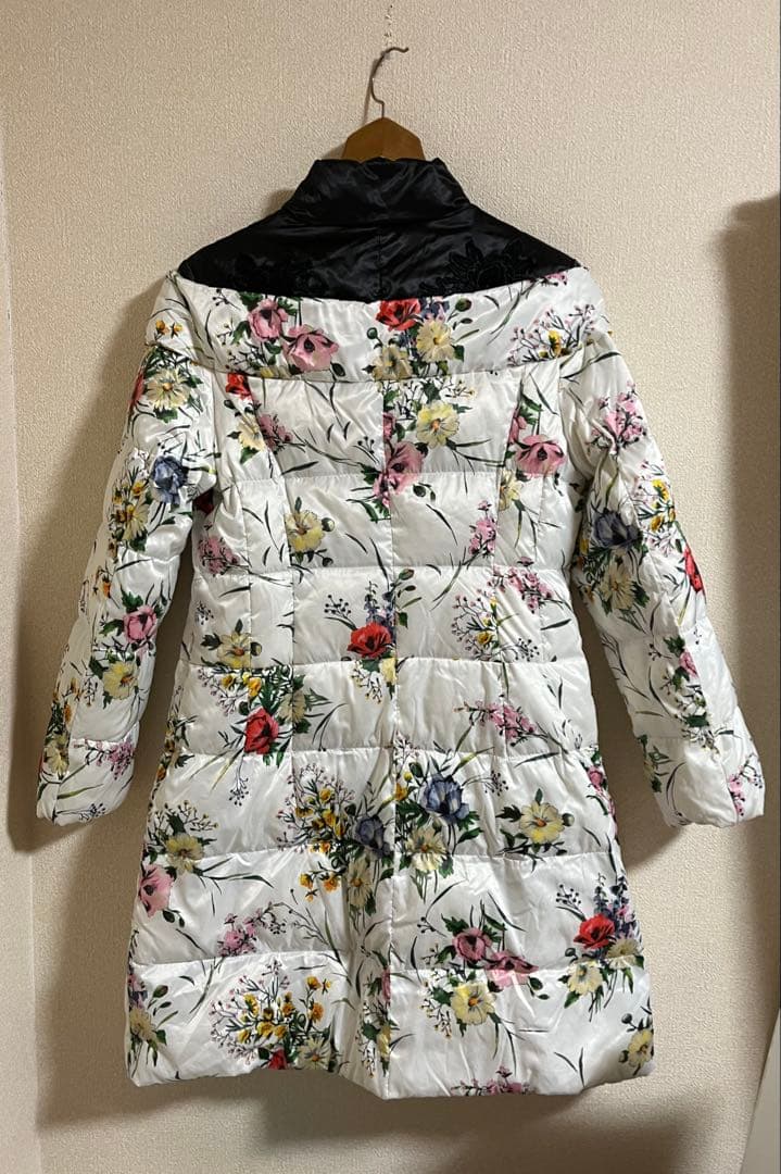 スーパービューティー ダウンコート 花柄 レース ロングコート サイズ42