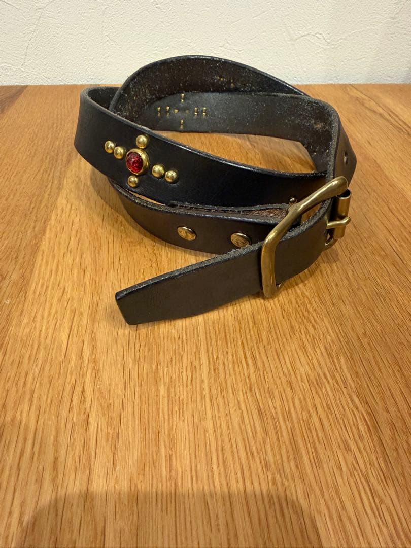 クッシュマン30mm シングルピン スタッズベルトsize36（91cm）